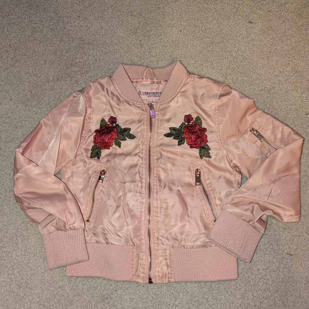 Urban Republic Blush Pink Girls Bomber Jacket